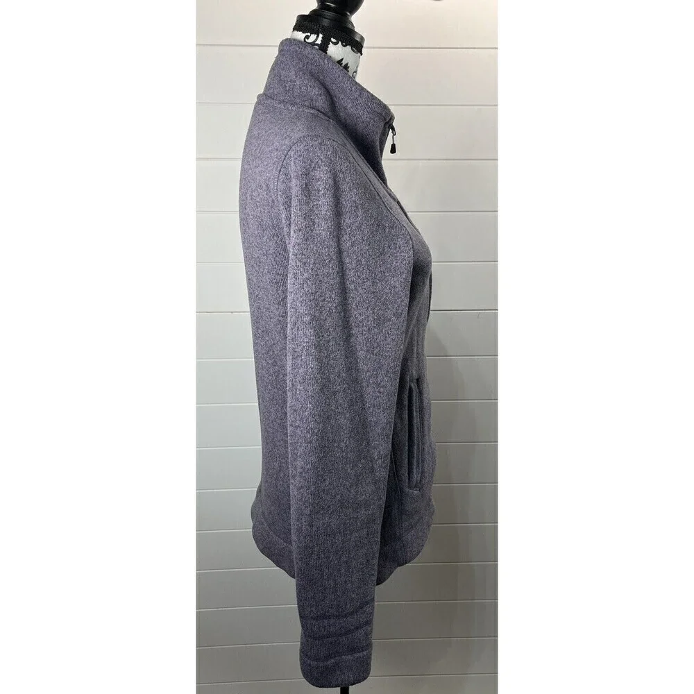 The North Face Knit Fleece Jacket Womens Lavender S Zip Front Pockets CorpCore - Picture 8 of 13